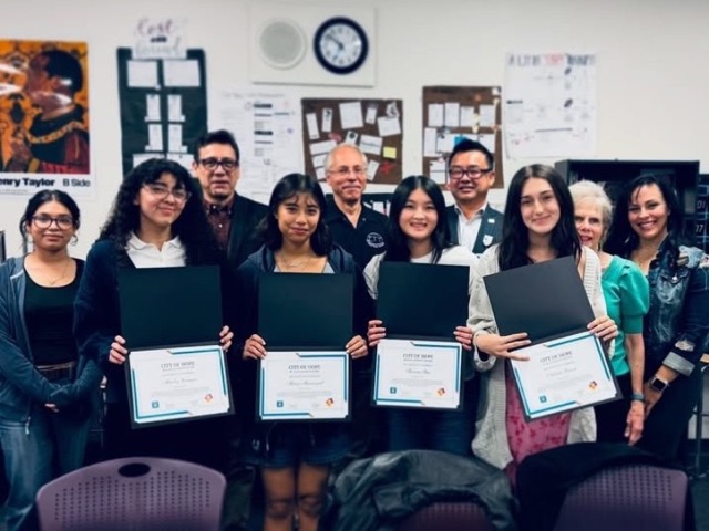 Interact Club Recognized with City of Hope Award